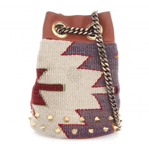 Sell Delphine Delafon Aztec Bucket Bag Brown Green Multicolor